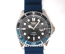 Invicta SHARK Pro Diver Black Dial Blue Silicone Strap Men's Watch- 47165