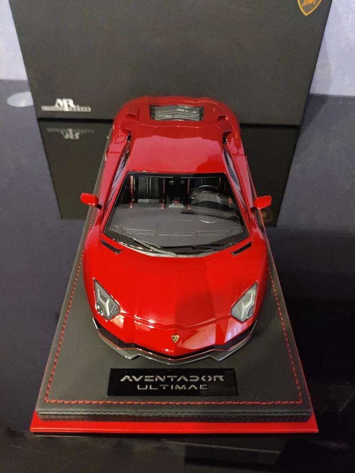 Mr Collection Lamborghini Aventador Ultimae 1/18 Rosso Efesto LAMBO050C - Photo 3/4