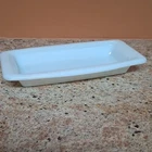 PYREX White Milk Glass Butter Dish Bottom Only Vintage Kitchenware