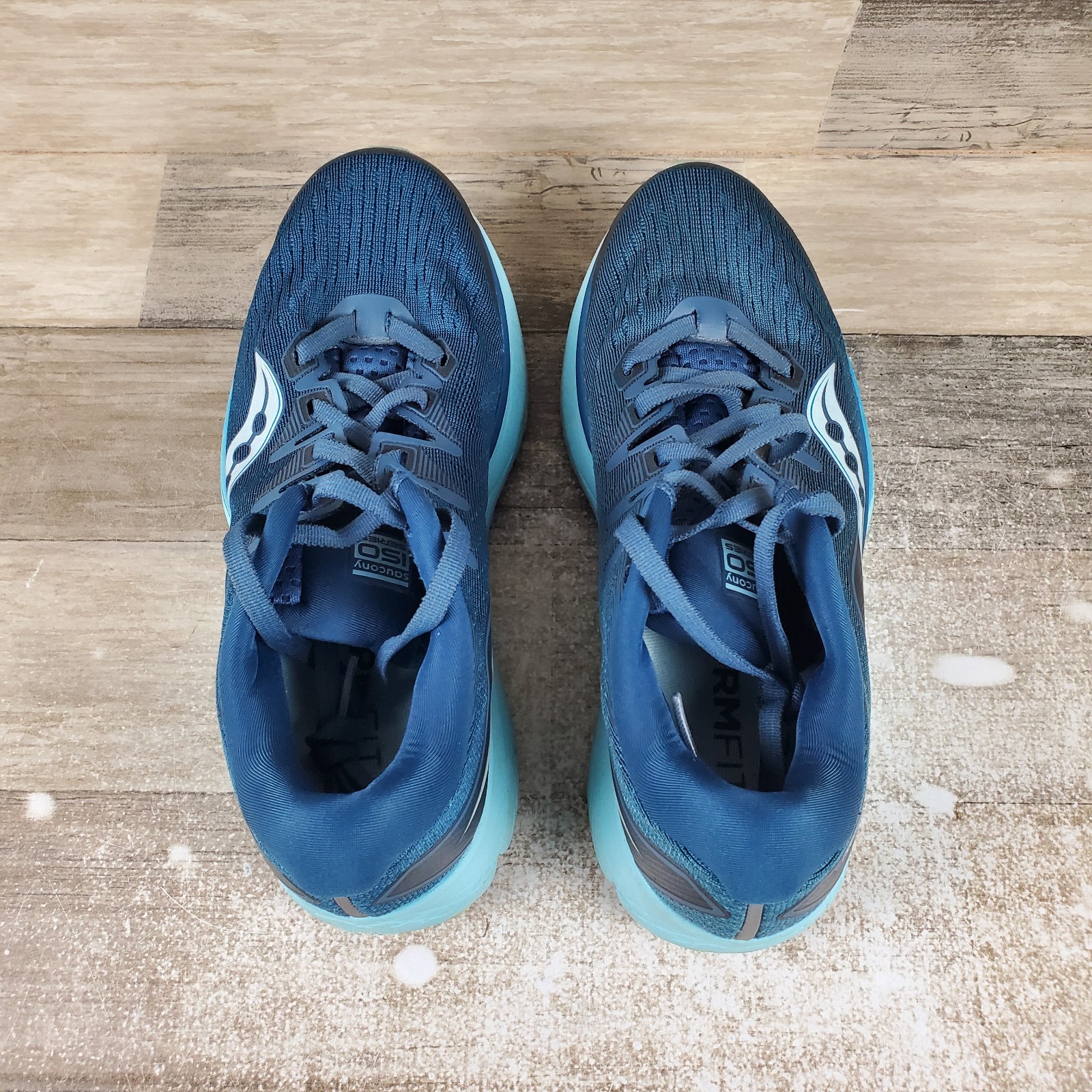 Saucony Ride ISO 2 Womens Shoes Sz 7 Running Athletic Blue Aqua Lace-Up Sneakers thumbnail 4