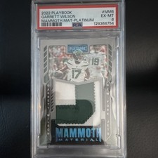 2022 Panini Playbook Mammoth Material Platinum Garrett Wilson #MM-6 Jets