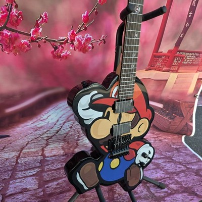Cool Mario Custom Shape Electric Guitar ideo Game Art Design Basswood body