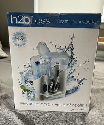 h2ofloss Premium Irrigator Water Flosser HF-9 Whisper Corded, 10 Settings