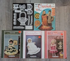 Lot of 5 Vintage Crochet Pattern Books Nice!
