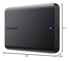 Toshiba Canvio Basics 4Tb Portable External Hard Drive Usb 3.0, Black  Personal 