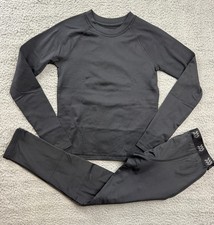 All in Motion Boys Medium 8 Black Thermal Underwear Base Layer Set