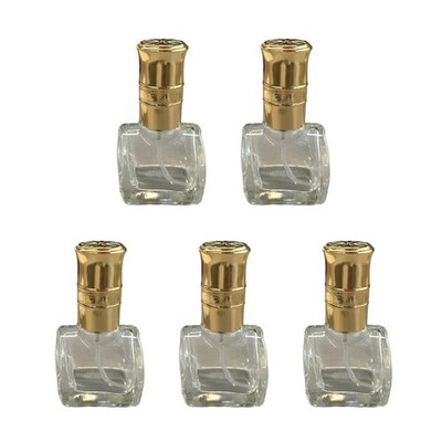 5 Stück Parfüm Zerstäuber leer nachfüllbar flach Glas Sprühflasche 10ml 0,35oz