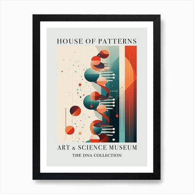 DNA Kunst Abstrakt Illustration 2 Hou Gerahmtes Wandbild Poster Leinwanddruck Bild