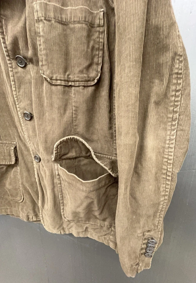 Casaco esportivo Lands End masculino M marrom veludo blazer jaqueta Preppy Academia - Imagem 4 de 4