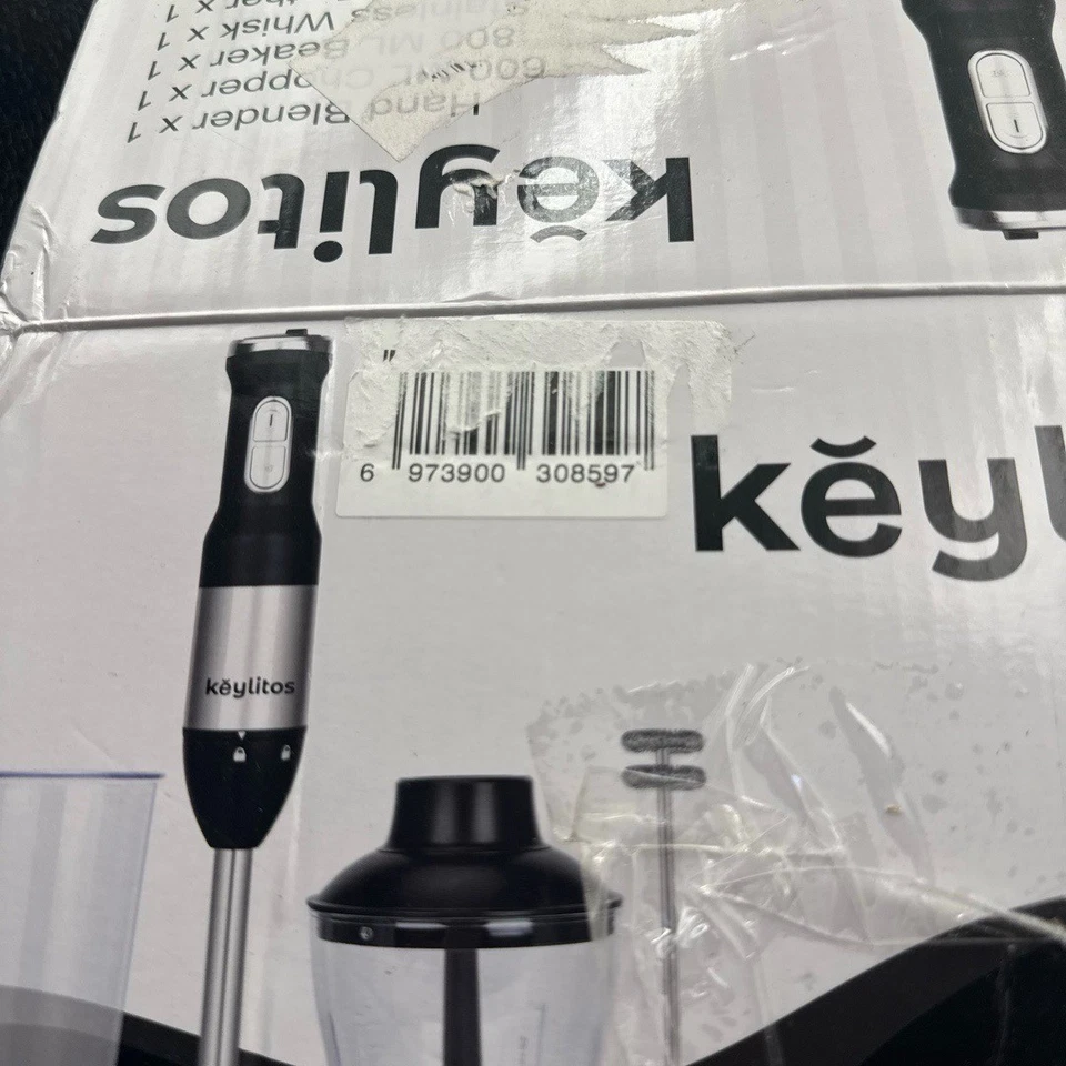 Keylitos 4 In 1 Immersion Hand Blender Black SS JHB-118 800W 12-Speed - Image 4 of 4