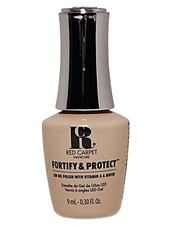 Red Carpet FORTIFY & PROTECT LED GEL POLISH Vit A Biotin READY FOR MY CAMEO Nude