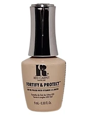 Red Carpet FORTIFY & PROTECT LED GEL POLISH Vit A Biotin READY FOR MY CAMEO Nude
