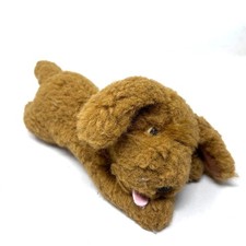 Dakin Puppy Dog Plush Tan 8" Laying Down Pink Tongue Lovey Item 23865