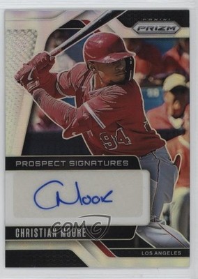 2025 Panini Prizm Prospect Signatures Christian Moore #PS-CT Auto 1o6l