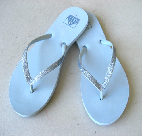 Reef Women’s Blue Sparkle Glitter Stargazer Flip Flops Sandals SZ 8 NEW