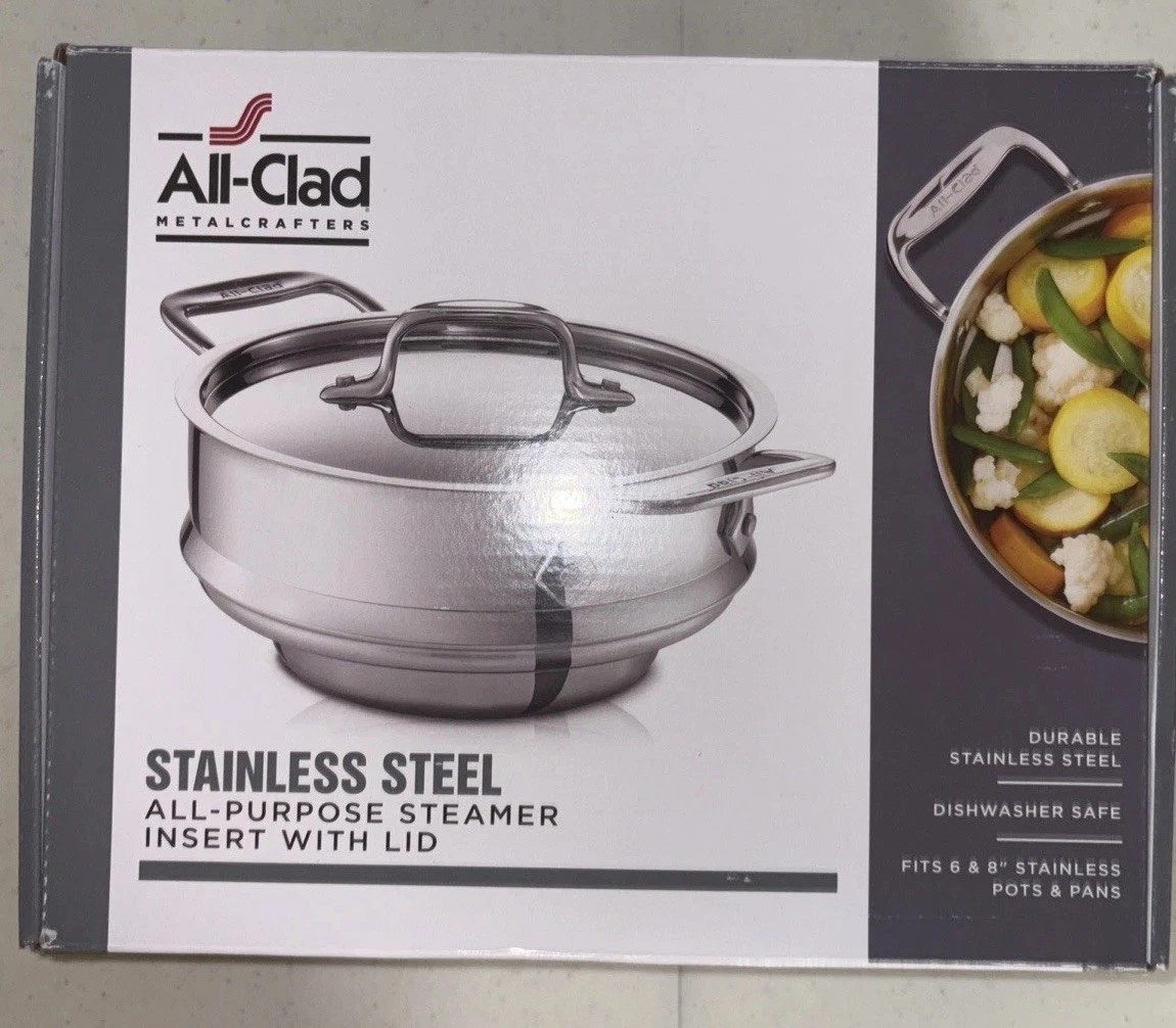 All-Clad Specialty Stainless Steel Universal Steamer for Cooking 3 Quart Food