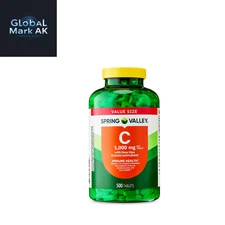 Spring Valley Vitamin C 1000mg 500 Ct | Rose Hips Immune Support Tablets
