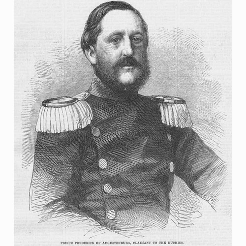 ROYALTY Prince Frederick of Augustenburg - Antique Print 1864
