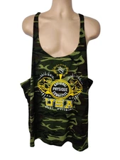 NATIONAL PHYSIQUE COMMITTEE USA BODY BUILDING STRINGER VEST size XXL GREEN CAMO
