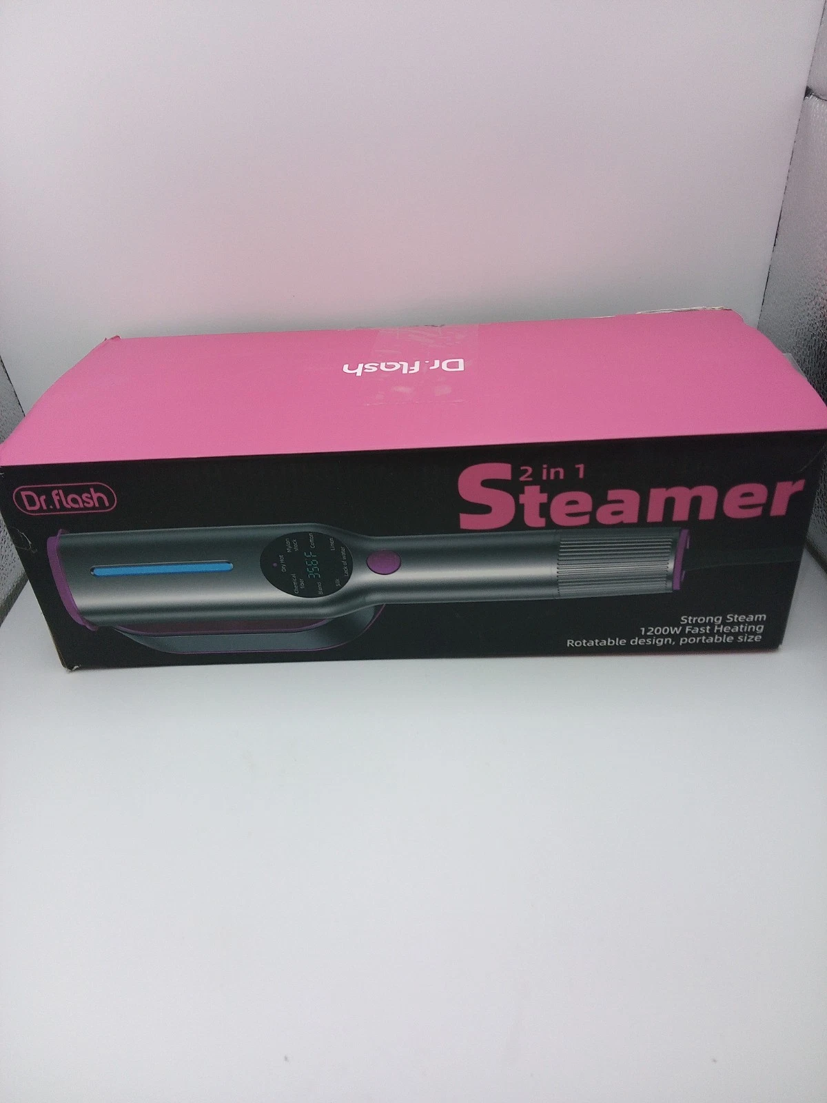 Dr.Flash Garment Steamer, Portable Travel Steamer Iron 1200W Fast Heating Open