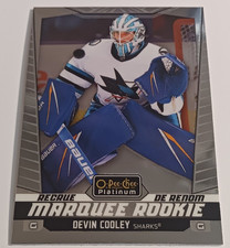 Devin Cooley RC 2024-25 o-pee-chee platinum MARQUEE ROOKIE # 249 Sharks
