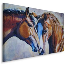 CANVAS Leinwand Bilder XXL Wandbilder Kunstdruck Tiere Wild Pferde Malerei 495