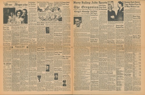 WWII Feb 14-17 1945 Servicemen Edition Oregonian Lot w/Envelope Portland OR Z - Picture 9 of 22