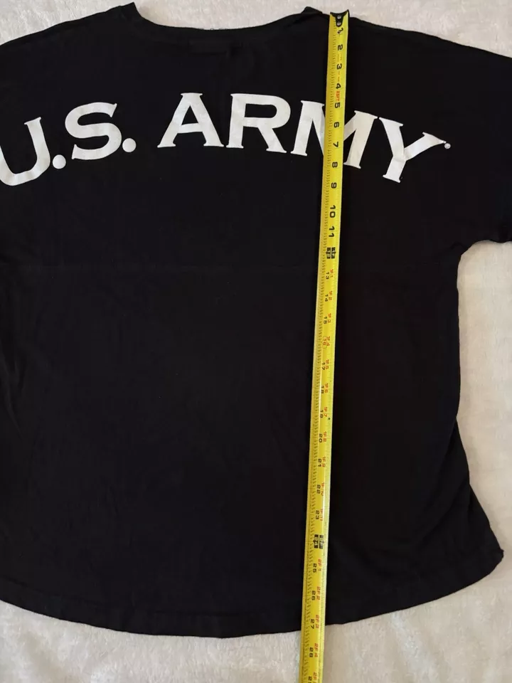 US ARMY Shirt Small Black Spirit Jersey Long Sleeve Black Knights Military Y2K - Image 4 of 4