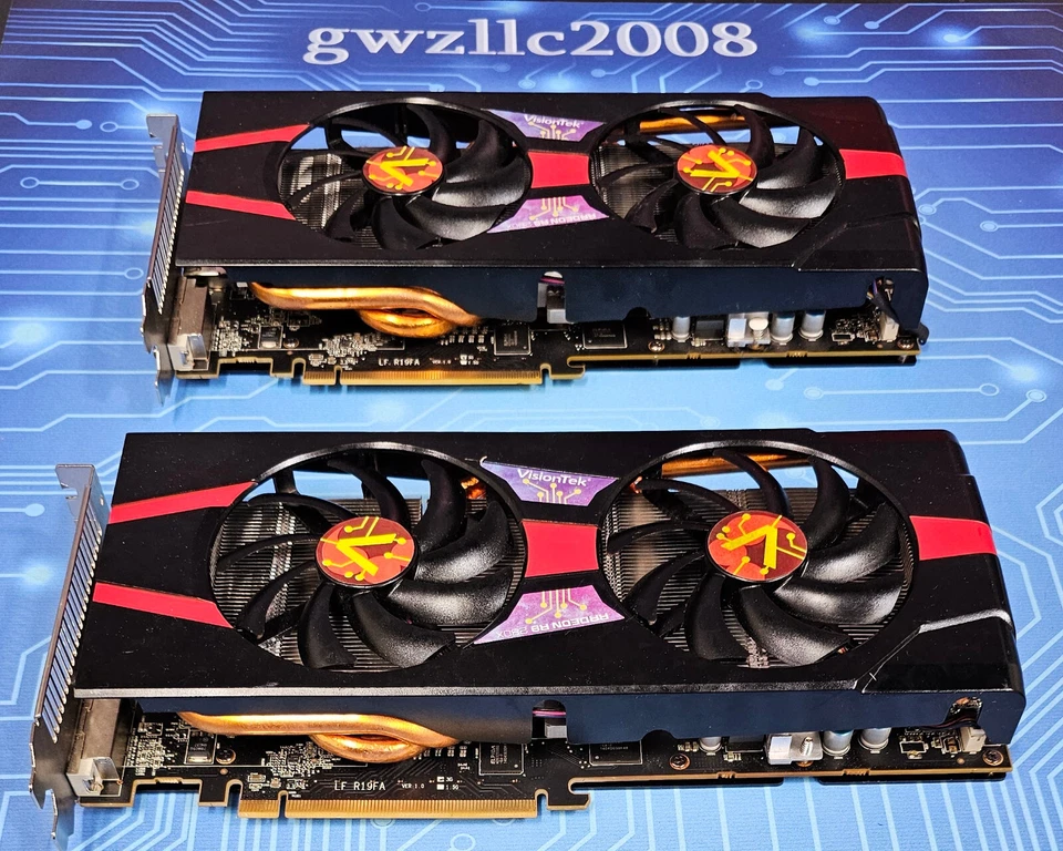 2x 3GB AMD Radeon VisionTek R9 280X R9280X3GPC GDDR5 Graphics Card - Image 3 of 4