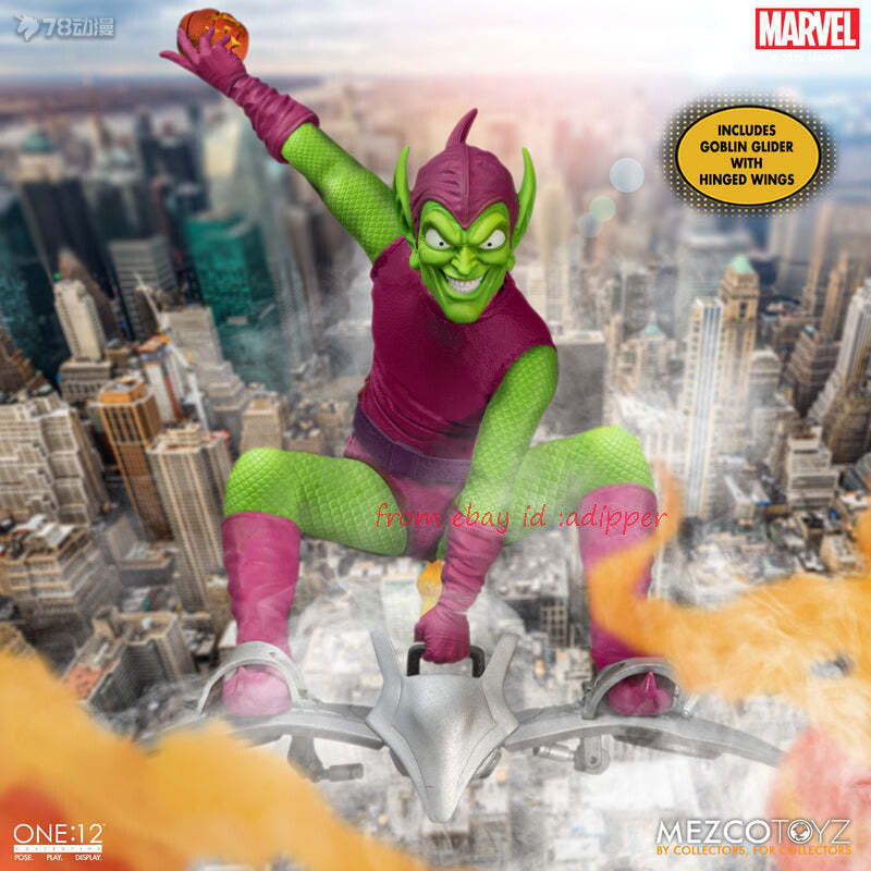 Perfect Mezco 1/12 Green Goblin Deluxe Edition Action Figure Stock