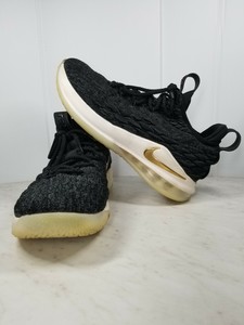 lebron 15 low black metallic gold