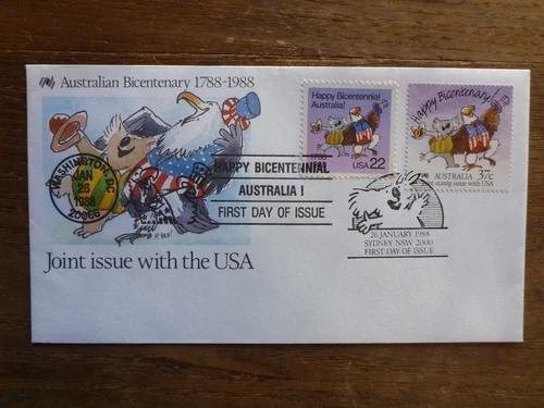 AUSTRALIA 1988 USA JOINT ISSUE BI-CENTENARY FDC FIRST DAY COVER 3
