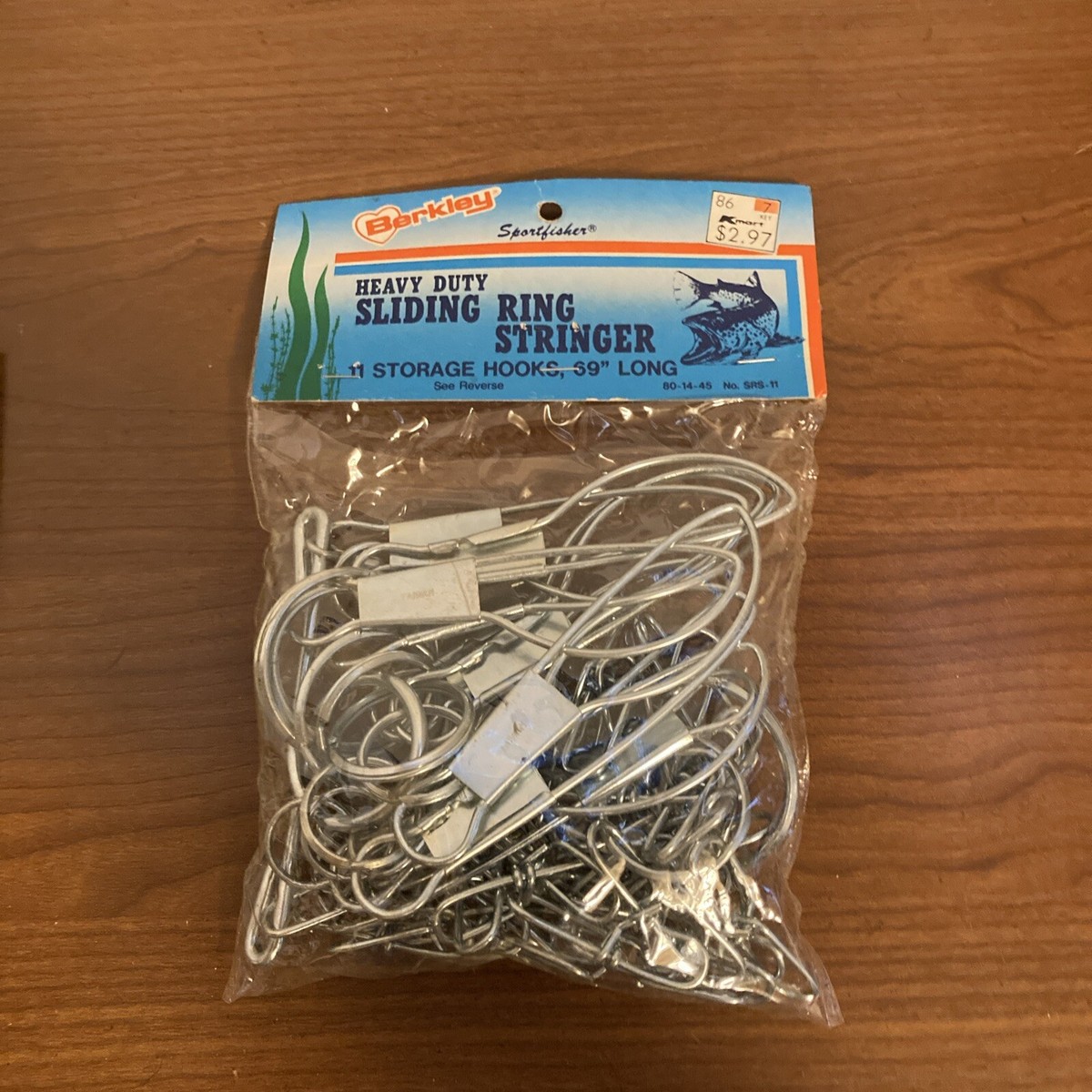 berkley fish stringer Vintage Berkley Sliding Ring Stringer + Spinners & Sinkers