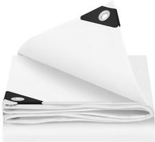 TELO BIANCO PVC TELONE OCCHIELLATO ESTERNO IMPERMEABILE ESTERNO GAZEBO PISCINA