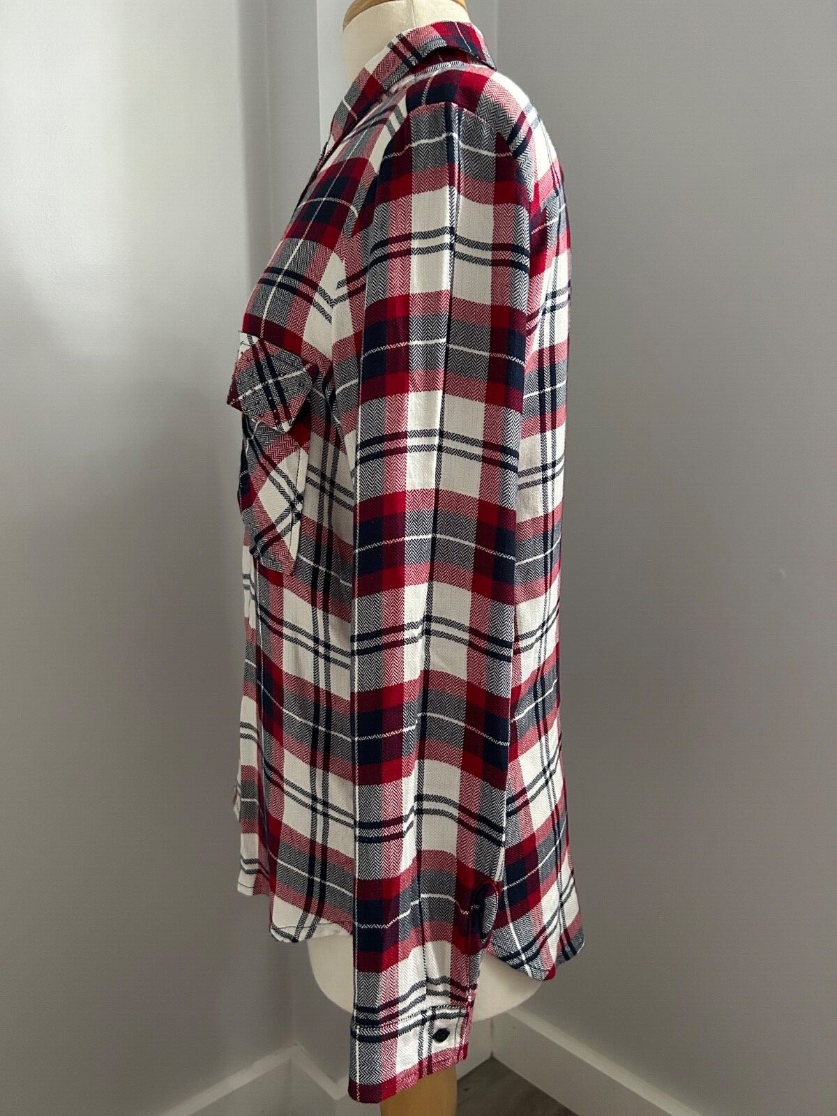 Women's plaid Zara Basic Collection button-up lon… - image 2