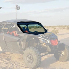 HECASA Glass Windshield Black Full Size For Can Am Maverick X3 UV Protect