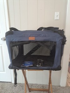 PetProved Crate de chien collapsible Voyage Portable Pop Up Chien pour chien moyen.