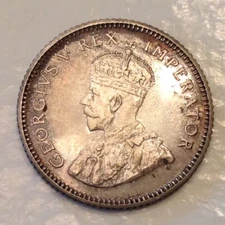 - 1923 Union of South Africa George V Silver Sixpence Proof only 1,402 minted