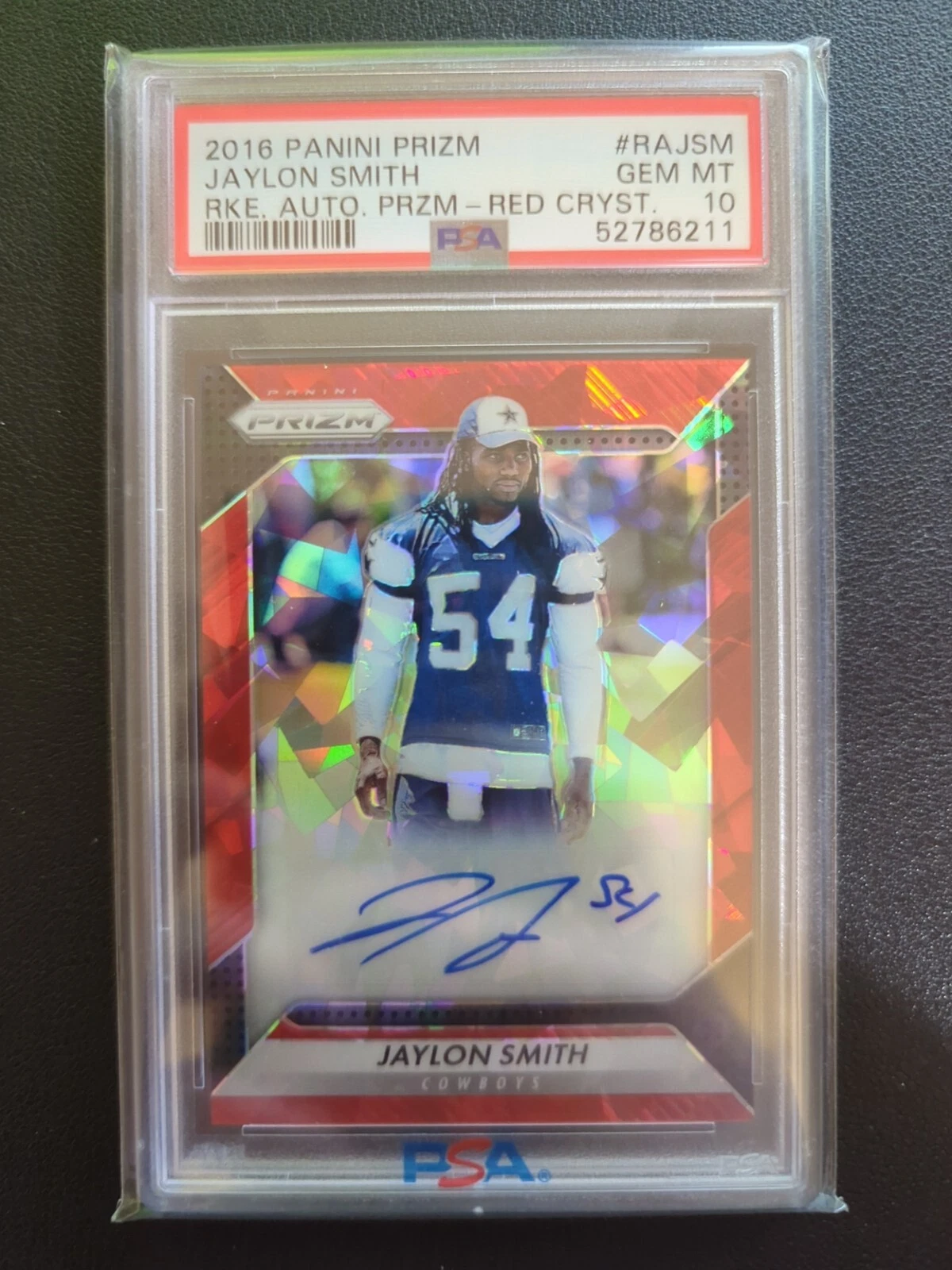 Jaylon Smith Panini Prizm Rookie Autograph Prizm #RAJSM Red Crystal