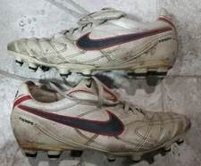 RARE 2010 Pre-Owned Nike Tiempo Mystic III FG White 366180-136 Men's Size US8.5