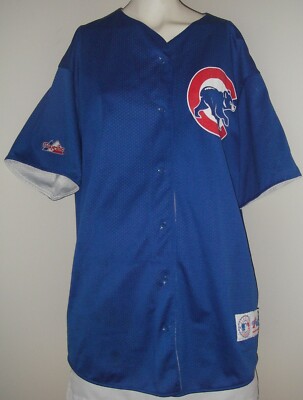 Vintage Chicago Cubs Majestic Blank Jersey Red/White/Blue size XL