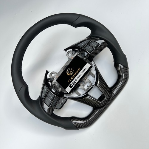 For 2013-2016 Mazda 3 2 Axela CX-5 CX-3 MX5 Carbon Fiber Leather Steering Wheel - Picture 2 of 9