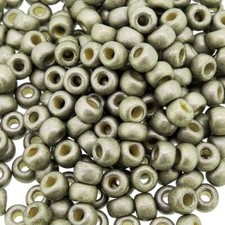 Miyuki Round Seed Beads Size 6/0 20GM Duracoat Matte Galvanized Light Pewter