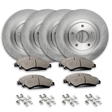 Front & Rear Brake Rotors + Ceramic Pads for Chevy Equinox Malibu GMC Terrain