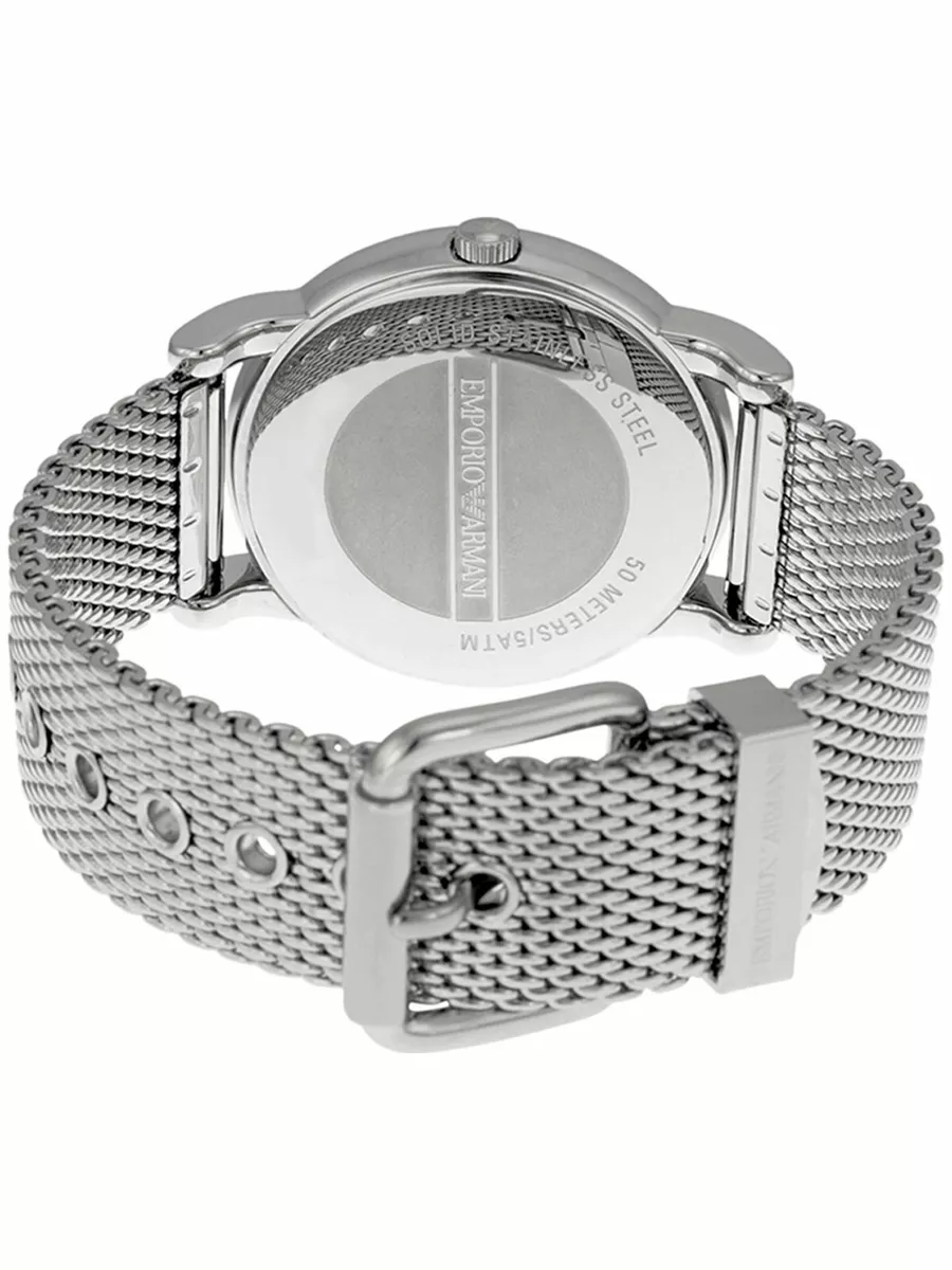 EMPORIO ARMANI Classic White Dial Stainless Steel Men s Watch AR1812