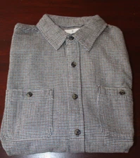 mens mutual weave soft flannel button shirt M nwt houndstooth pattern