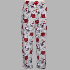 Official Peanuts Snoopy Gray Christmas Santa Comfy Pajama Sleepwear Lounge Pants