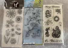 Lot Of 10 Sets Of Assorted Cling Stamps For Crafting Unused Lot #2