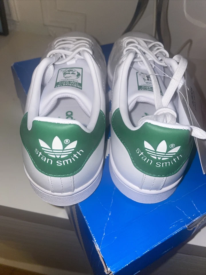 Adidas Original Stan Smith  Blanc-Vert Cuir - Photo 2/4