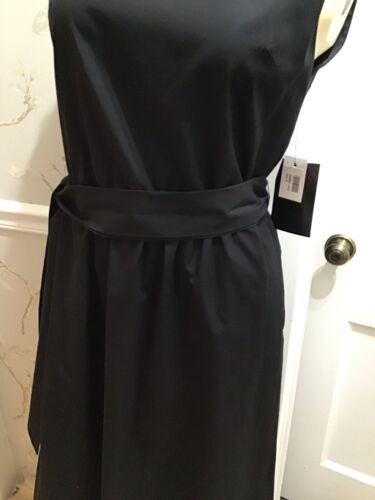 ALICE + OLIVIA BY STACY BENDET BLACK SLEEVELESS BELTED DRESS NWT-6 - Picture 3 of 11